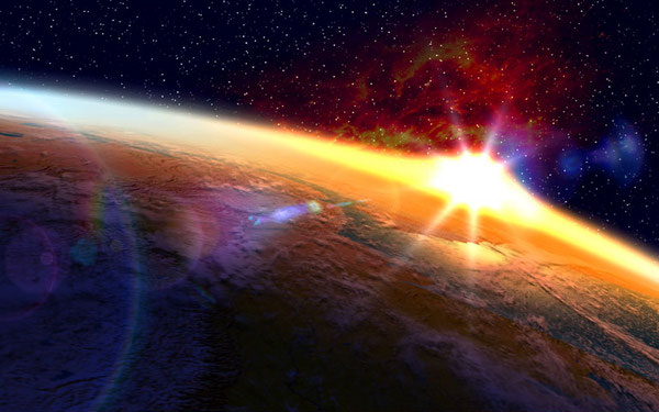 Orbital Sunset 3D Screensaver
