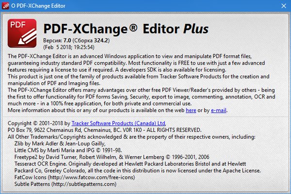PDF-XChange Editor Plus 7.0.324.2