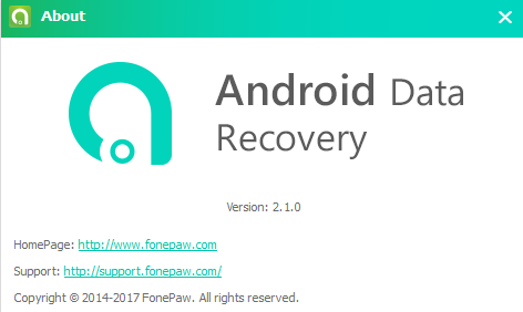 FonePaw Android Data Recovery 2.1.0