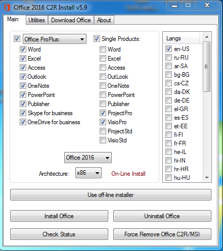 Microsoft Office 2013-2016 C2R Install 5.9 Full by Ratiborus