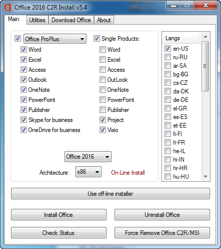 Microsoft Office 2013-2016 C2R Install 5.4 by Ratiborus
