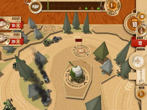 скриншот игры Война в коробке. Бумажные танки