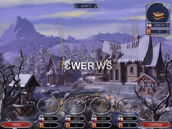 скриншот игры Джевел матч. Снежные пейзажи