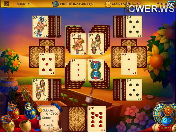 скриншот игры The Artifact of the Pharaoh Solitaire
