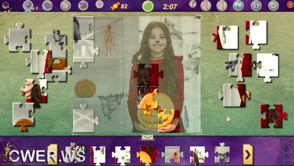 скриншот игры Sweet Holiday Jigsaws: Halloween Night