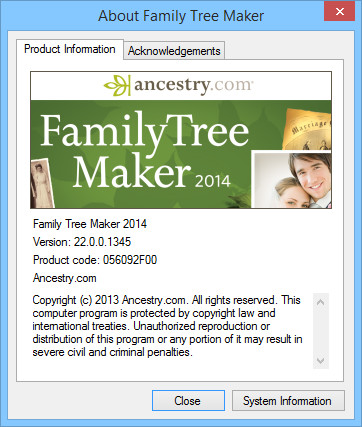 Family Tree Maker 2014