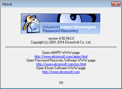 Advanced Instant Messengers Password Recovery