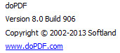 doPDF 8.0 Build 905