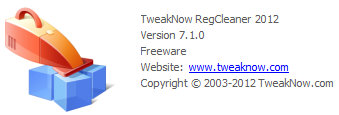 TweakNow RegCleaner 2012 7.1.0
