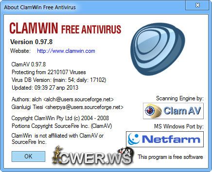 ClamWin Free Antivirus 0.97.8