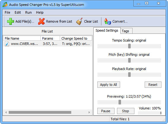 Audio Speed Changer Pro 1.5
