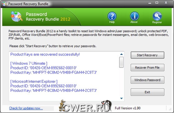 Password Recovery Bundle 2012 v1.90